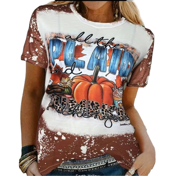 🍁 Autumn Pumpkin Shirt - Picture 1 of 5